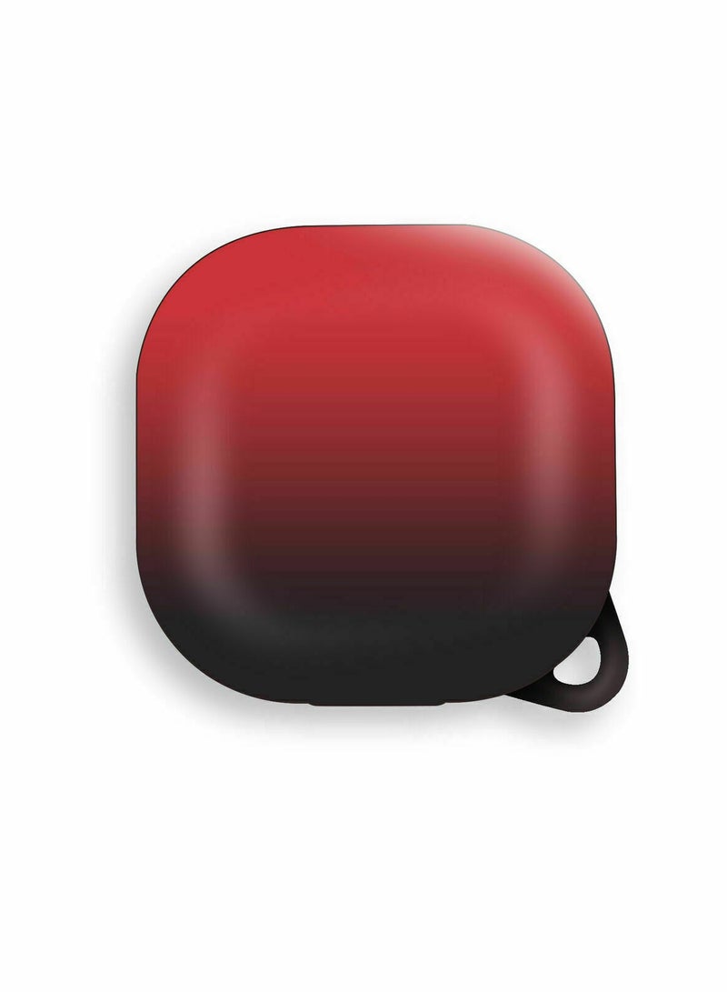 O Ozone Case Compatible with Samsung Galaxy Buds 2 Pro / Galaxy Buds 2 / Galaxy Buds Pro /Galaxy Buds Live Gradient Hard PC Shockproof Case Cover - Red Black 