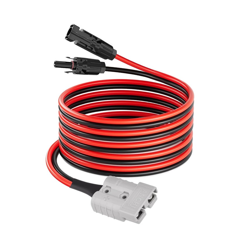 ELFCULB Solar to Anderson 50amp Connector, 10AWG Solar Panel Connector to Anderson SB50 Cable for Solar Panel Forklift RV Boat(10FT) - Image 1