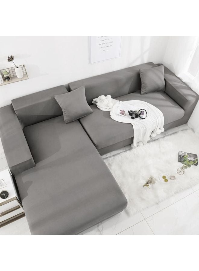 L-Shape Sofa Slipcover Thickened knitted Jacquard Elastic Couch Sofa Cover Non Slip and Water Repellent for Living Room Bedroom Home and Office Sofa Cover - Image 2