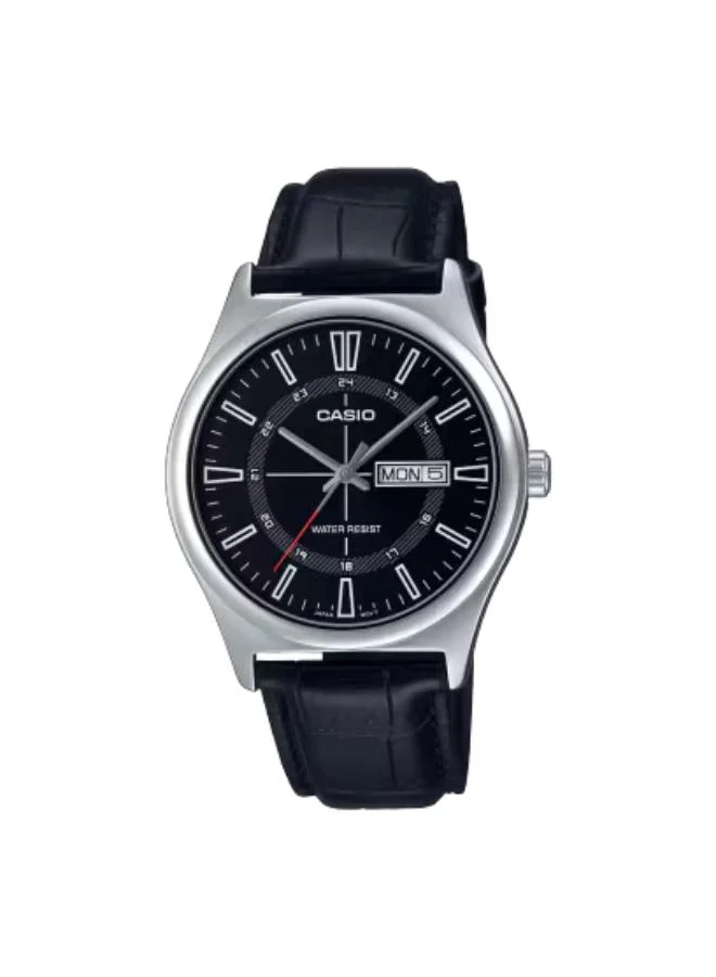 CASIO Men's Leather Analog Watch MTP-V006L-1CUDF - 38 mm