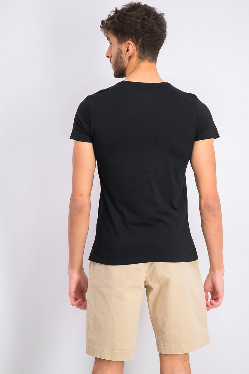 DIFUZED Men Crew Neck Short Sleeve Graphic Tee, Black - Image 2
