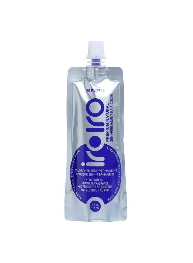 IROIRO Premium Natural Semi-Permanent Hair Color 20 Iro Purple (4oz) - Image 1