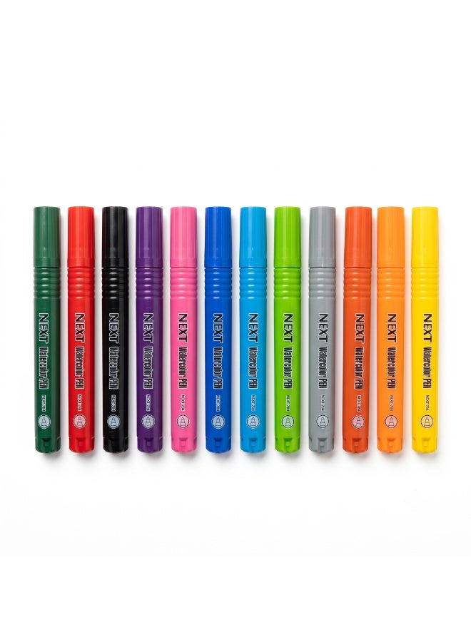 NEXT Washable Watercolor Pen Space Theme Set Multicolour 12-Piece NEXT-784 - Image 4