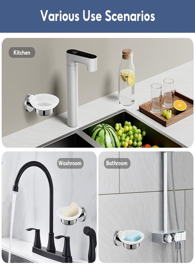 SWETON Wall Mounted Soap Holder Soap Rack for Bathroom &Kitchen Stainless Steel - Image 2
