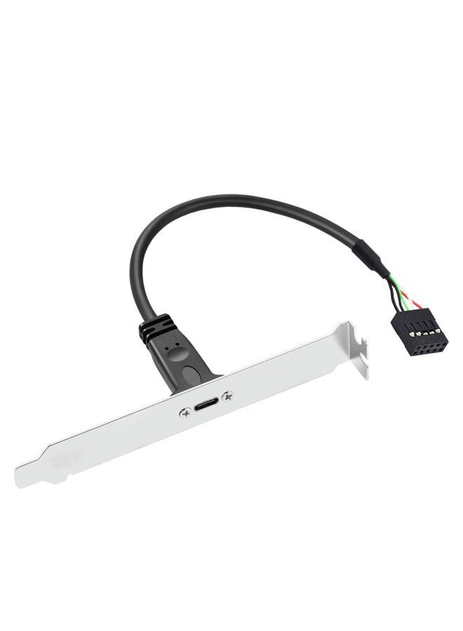 CY Cable USB 3.1 Type C USB-C Female to USB 2.0 Motherboard 9pin 10pin Header Cable with Bracket Single Port - Image 4