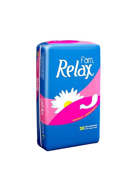 Relax sanitary pads for women, 20 pieces