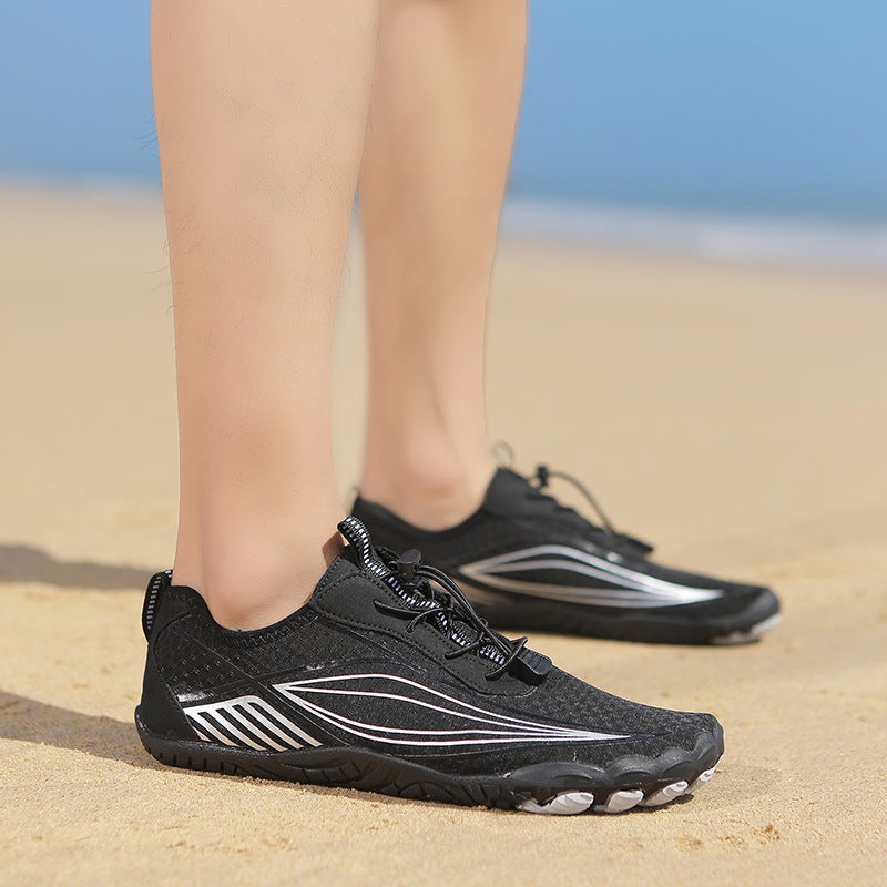 Generic Cross-border outdoor mens and womens hiking shoes hiking shoes snorkeling shoes beach shoes indoor fitness sports five-finger shoes training shoes Black