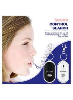 KASTWAVE Key Locator Device, Key Finder with Whistle LED Light Remote Sound Control, Pet Keychain Locator for Child Elderly Pet Luggage, 4 Pcs  - Image 5