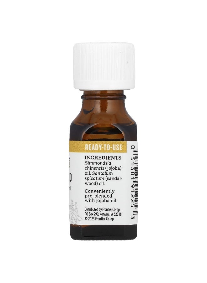Aura Cacia Aura Cacia, Pure Essential Oil in Jojoba Oil, Sandalwood, 0.5 fl oz (15 ml)  - Image 2
