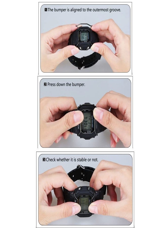 Zshion Anti-Scratch Watch Protective Bumper for CASIO G9000 Series,Stainless Steel Protector Wire Guard Cover for G-Shock G9000 (Black) - Image 5