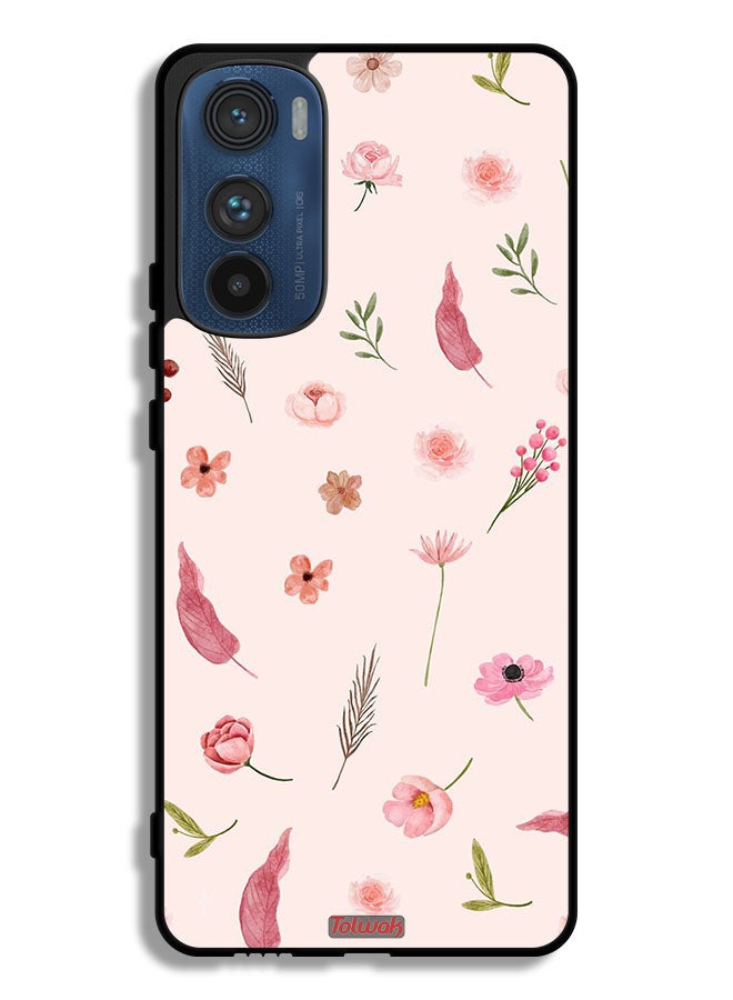 Tolwak Motorola Edge 30 Protective Case Cover Leaves And Roses Pattern - Image 1