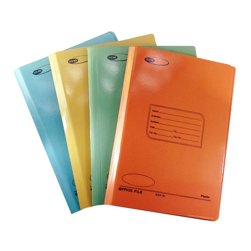 Peeplvalue Laminated Cobra File (Pack of 24) 540 GSM FS Size File Binders Professional Multicoloured File folders for Certificate documents and invoices - Image 1