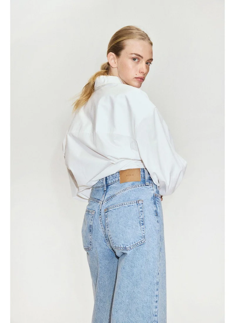 H&M Curvy Fit Wide Ultra High Jeans