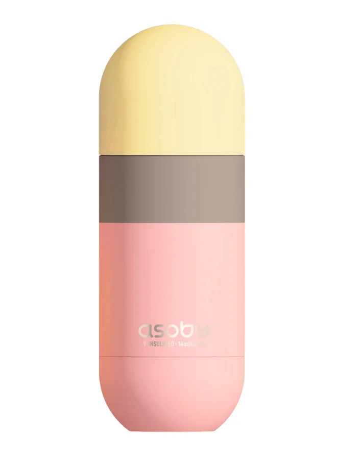 Asobu Orb Bottle Insulated Stainless Steel Water Bottle 410ml with Double Wall Vacuum Insulation, Keeps Drinks Cold for 24 Hours, BPA Free, Spill Proof Lid and Fits Standard Cup Holders