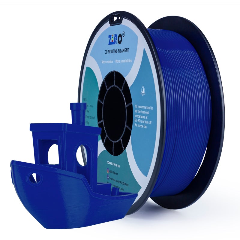 ZIRO PETG 3D Printer Filament, 1.75mm Diameter, 1kg Spool, Low Warping, No Odor, BLUE - Image 4