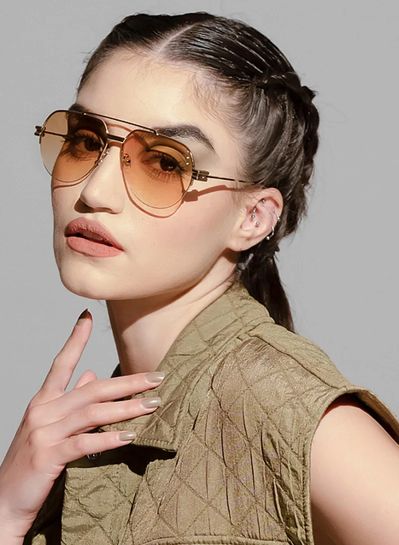 جون جاكوبس John Jacobs | Gold - Brown | Full Rim Square Stylish &amp; Premium Polarized Sunglasses | JJ Tints | 100% UV Protected | Men &amp; Women | Extra Wide | JJ S12803