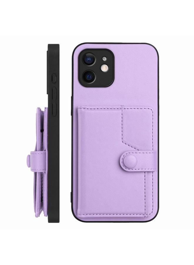 Zaboon Case For iPhone 12 Button Card Bag RFID Anti-theft Phone Case - Image 2