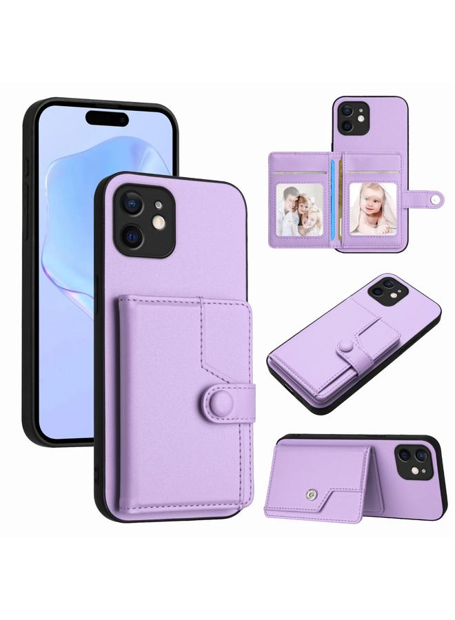 Zaboon Case For iPhone 12 Button Card Bag RFID Anti-theft Phone Case - Image 1