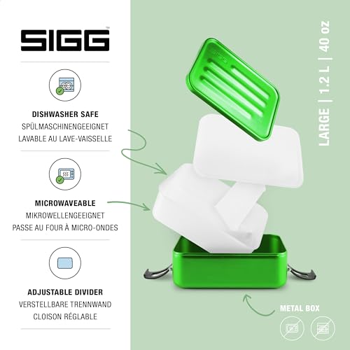 SIGG Metal Lunch Box Plus Food Container with Compartments Swiss Design Dishwasher Safe Ultra Light SL - Image 3