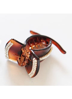 Sparkling Crystal Wedding Women Hair Clip Claw 1 PCSXA16Brown