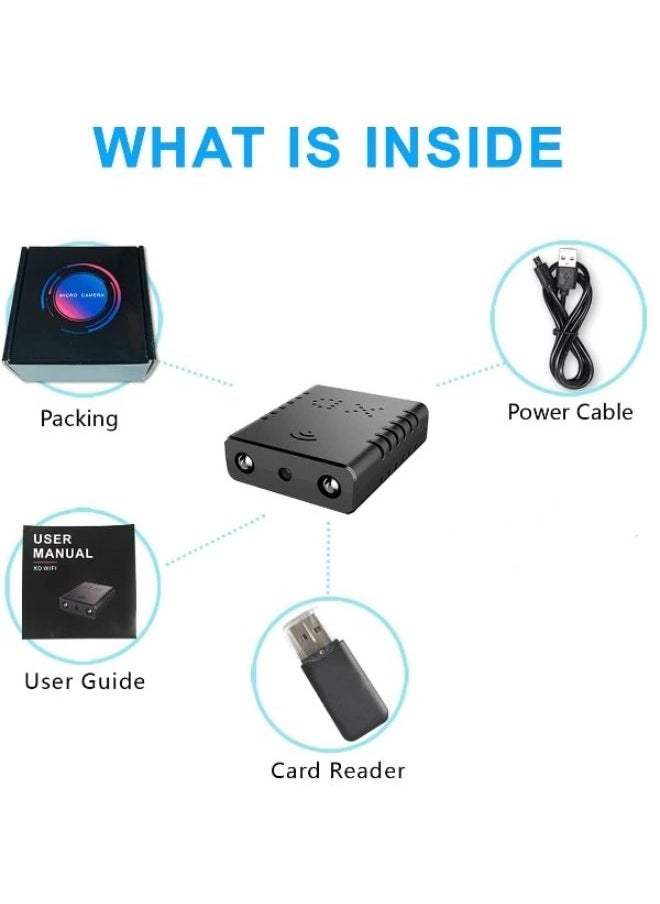 Generic - Mini WiFi HD1080P Video Camera Surveillance Camera with Night Vision Motion Detection Cloud Storage Remote Viewing for Security with iOS Android Phone APP - Image 1