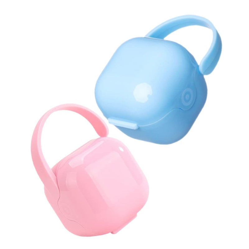 2Pcs Portable Pacifier Holder Case Storage Container For Travel Safe Design - Image 2