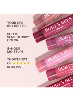 Burt's Bees Lip Tint Balm with Long Lasting 2 in 1 Duo Tinted Balm Formula, Color Infused with Deeply Hydrating Shea Butter for a Natural Looking Buildable Finish, Fiery Red Dahlia (2-Pack)  - Image 3