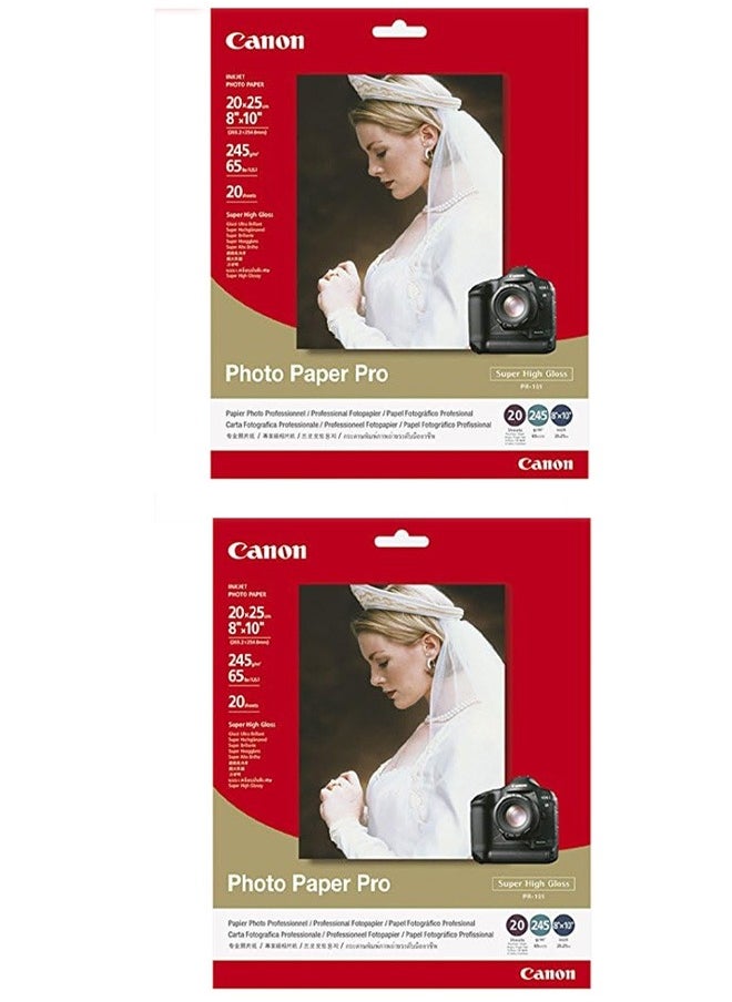 Pack Of 2 Canon Photo Paper Pro PR-101 - Super High Gloss 8 x 10 inch - pzsku/ZE41AFF7EF16817FF4E89Z/45/_/1726318468/f6f8c1c3-9254-4800-9b27-41466690e1bb