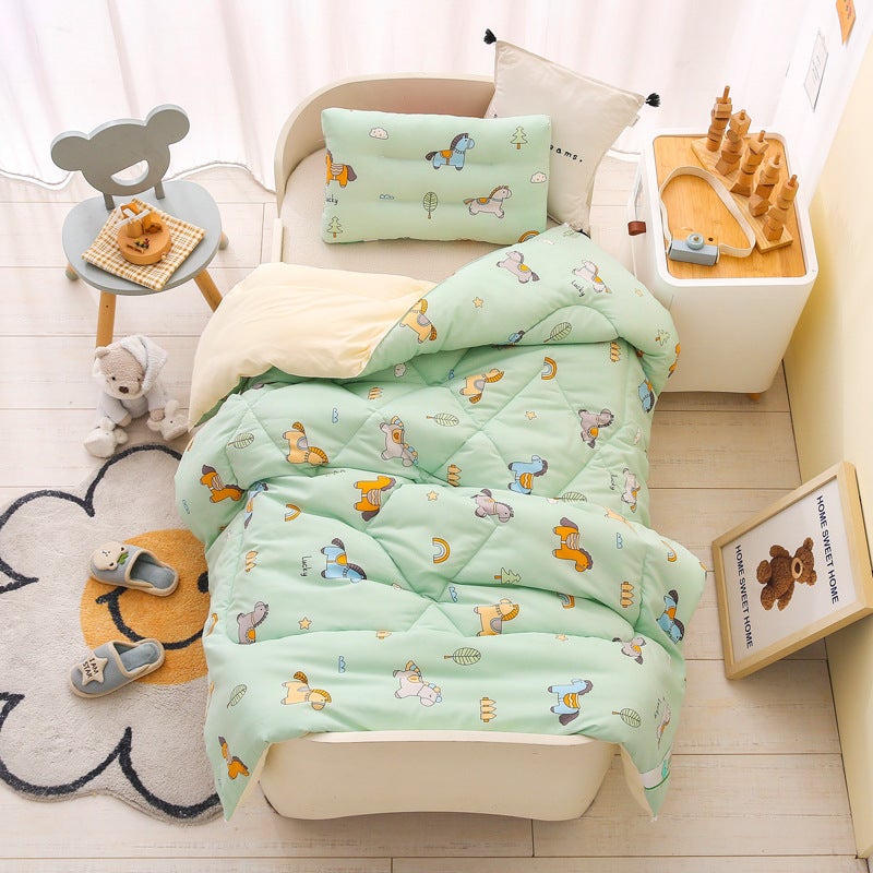 Children'S Quilt Washable Cotton Air-Conditioned Summer Quilt Kindergarten Nap Quilt Winter Quilt Core Student Thin Quilt - Image 1