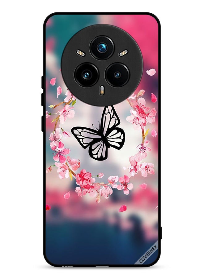 Covernex Realme 14 Pro 5G Protective Case Cover Butterfly In Flower Ring