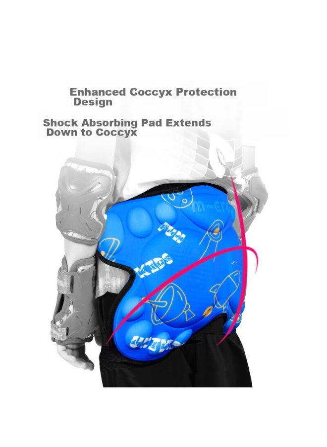 M-cro Children's Protective Padded Anti-fall Pants For Roller Skating, Figure Skating, Skiing, And Ice Skating, Buttock Pad, Protective Bear Pattern, Pink, Size S - Image 1