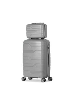 Generic Milano travel bag set, anti-break, 5 pieces, sizes (12", 14", 20", 24", 28") (Silver)  - Image 2