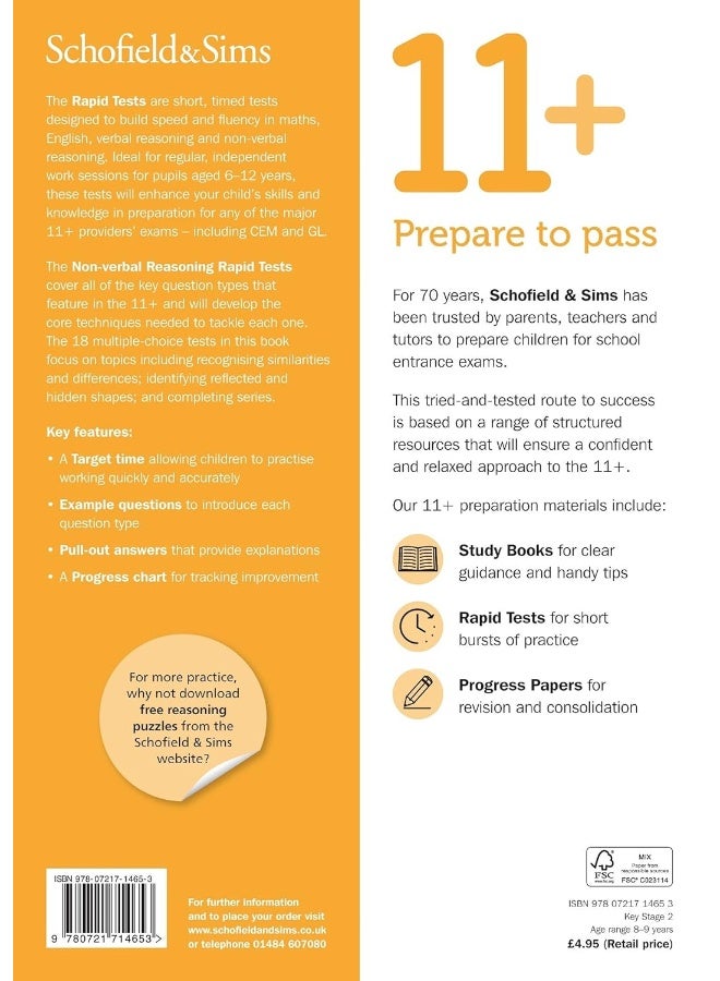 11+ Non-verbal Reasoning Rapid Tests Book 3: Year 4, Ages 8-9 - Image 2