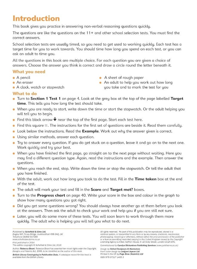 11+ Non-verbal Reasoning Rapid Tests Book 3: Year 4, Ages 8-9 - Image 3
