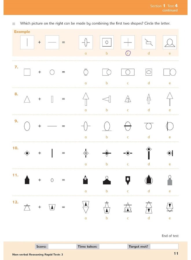 11+ Non-verbal Reasoning Rapid Tests Book 3: Year 4, Ages 8-9 - Image 5