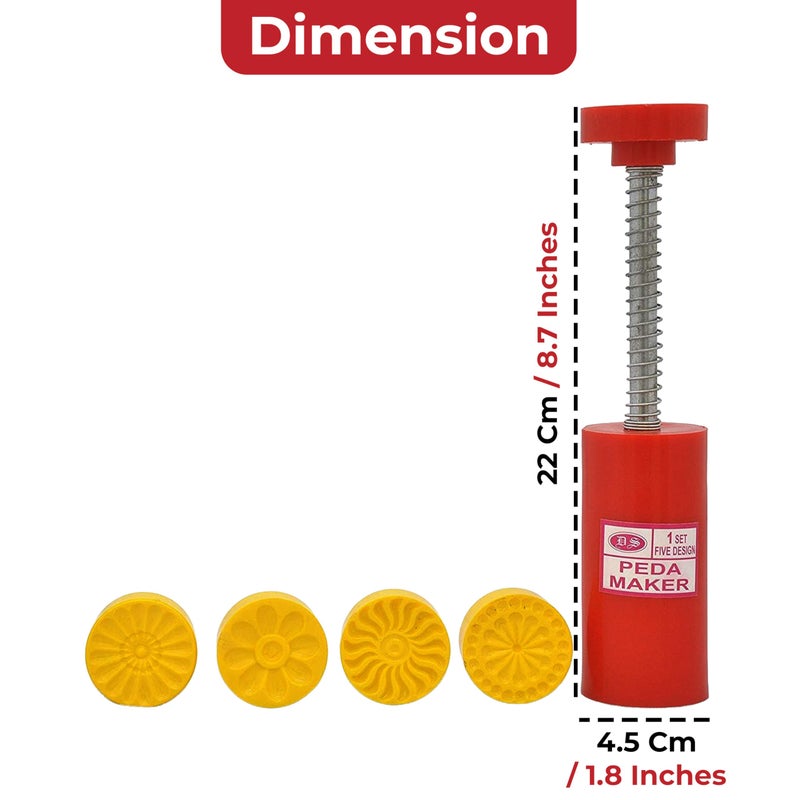 DS Moon Cake Mold 5 pc Mid Autum Festival Hand Press Coockie Stamp | Biscuit Stamping Machine - Image 3