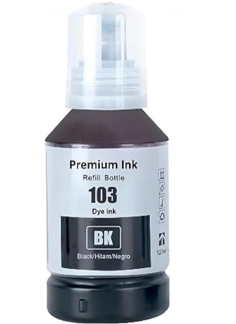 Generic Printer ink 103 for EPSON for EcoTank ink Combo Set Full-Pack of 4 (Black Cyan Magenta Yellow) for L1110‎ L3110 L3111 L3150 L3151‎ L3156 L3160 L5190‎  - Image 2