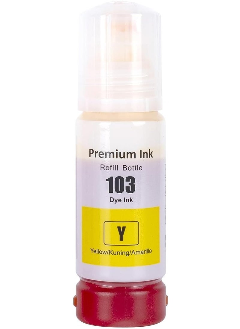 Generic Printer ink 103 for EPSON for EcoTank ink Combo Set Full-Pack of 4 (Black Cyan Magenta Yellow) for L1110‎ L3110 L3111 L3150 L3151‎ L3156 L3160 L5190‎  - Image 3