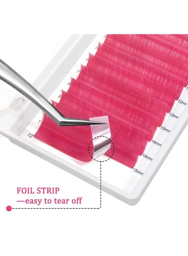QUEWEL Colored Lashes Extensions .07 D Curl Easy Fan Volume Lashes Pink Volume Lash Extensions 9-16mm Mixed Lash Tray Self Fanning 2D-10D Volume Eyelash Extensions by QUEWEL (Pink 0.07 D 9-16mm) - Image 3
