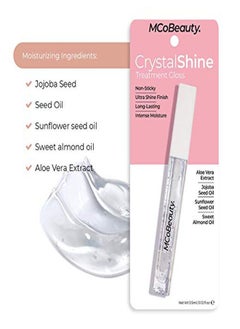 MCoBeauty Crystal Shine Treatment Lip Gloss Nonsticky, Longlasting Formula Intense Moisture Vegan Clear  - Image 4