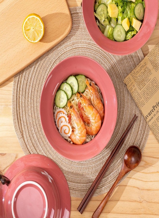 DVJEPJ Straw Hat Ramen Bowl (Ceramic Bowl + Wooden Spoon + Chopsticks) for Anime Fans - Image 2
