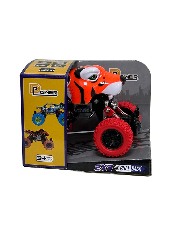 D-Power دي باور - شاحنة النمر المجنونة القابلة للسحب | لا تحتاج بطاريات، ممتعة لجميع الأعمار | 3+ - Image 1