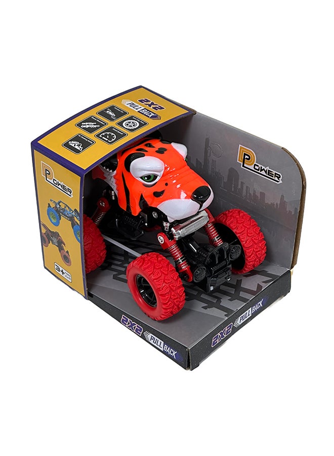 D-Power دي باور - شاحنة النمر المجنونة القابلة للسحب | لا تحتاج بطاريات، ممتعة لجميع الأعمار | 3+ - Image 2