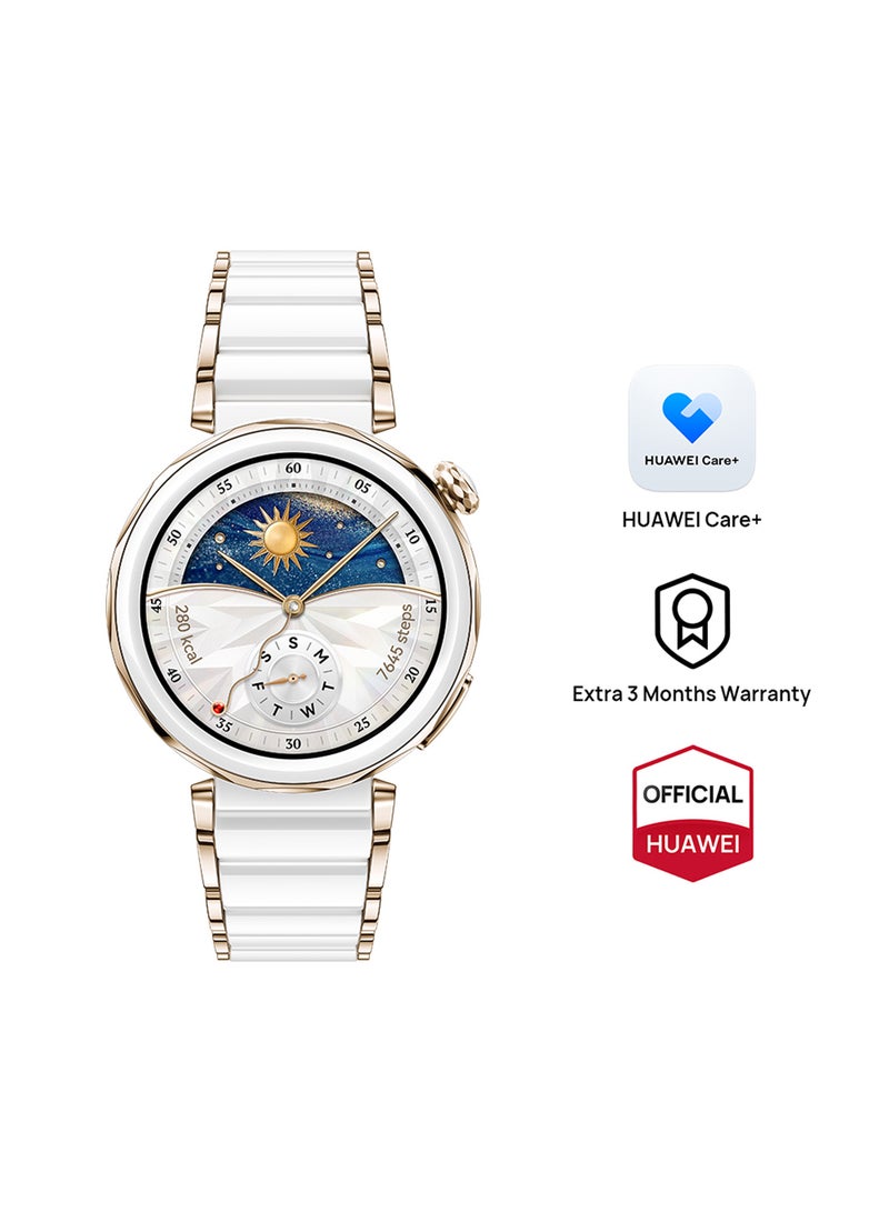 HUAWEI Watch GT 5 Pro 42mm Smartwatch, Sharp-Edged Design Watch,up to 7 Days Battery Life, Pro-level Sports, Health Tracking, Compatible with iOS and Android White Ceramic - Image 1