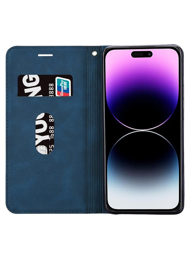 اس-توب جراب لهاتف iPhone 15 Pro Max، جراب هاتف مغناطيسي أفقي قابل للطي من مادة البولي يوريثان، غير لامع للأعمال - Image 5