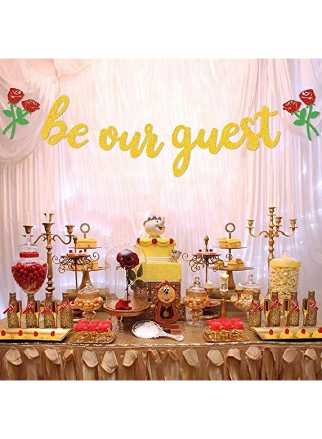 Faisichocalato Be Our Guest Banner Beauty And The Beast Party Supplies Reception Banner Bachelorete Party Engagement Party Decorations - Image 2