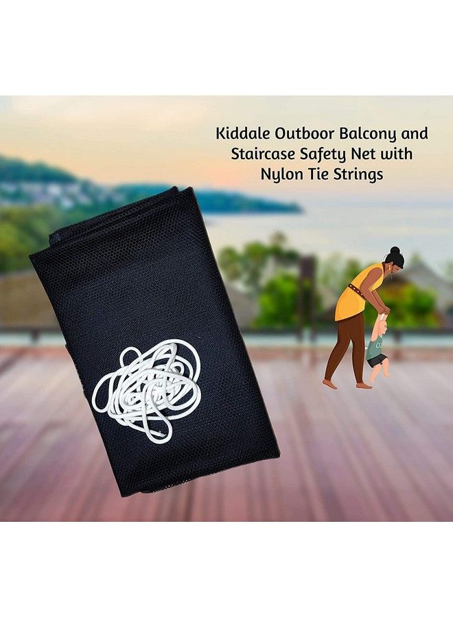Kiddale Baby Safety Net For Staircase;Railing Guard For Baby Safety Balcony;Child Safety Net For Balcony;Staircase Baby Safety;Stairs Guard For Kids;Child Safety Productpack Of 3(3M By 1.1M Wide Each) Black - Image 4