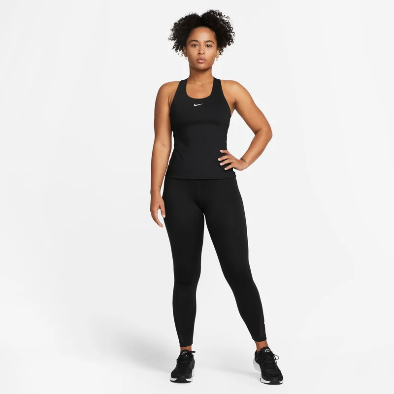 Nike Black Women's Swoosh Medium-support Padded Sports Bra Tank for Women | Best Price UAE