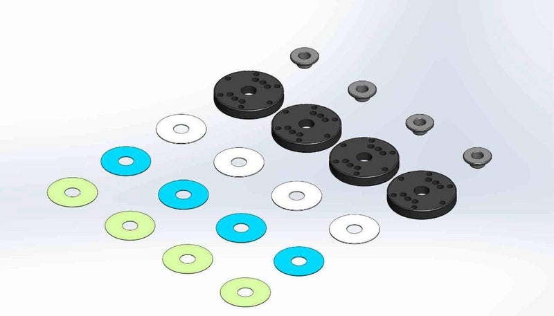 mip #18400 - BYPASS1 Pistons, 6-Hole Set, 16MM, Mugen 1/8TH - Image 1