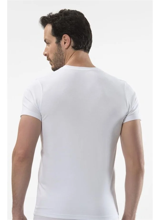Catherine'S Cacharel 1307 O Neck Short Sleeved Men's T-Shirt - White